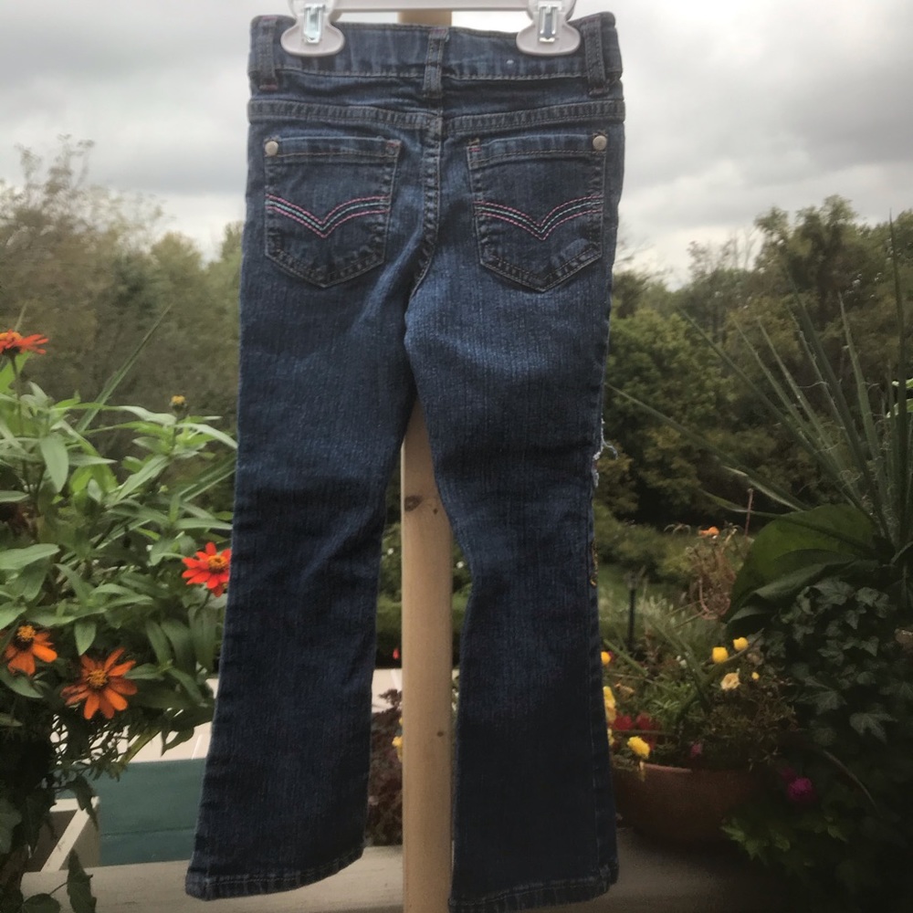 Circo - Girls denim jeans with butterflies, Size 4 - Picture 2 of 5